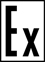 Ex mark. Special sign of explosion-proof of equipment for work in explosive environments (Explosion-proof)
