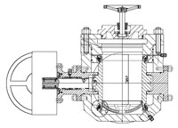 Three-way Ball Valve for a pipeline 12"